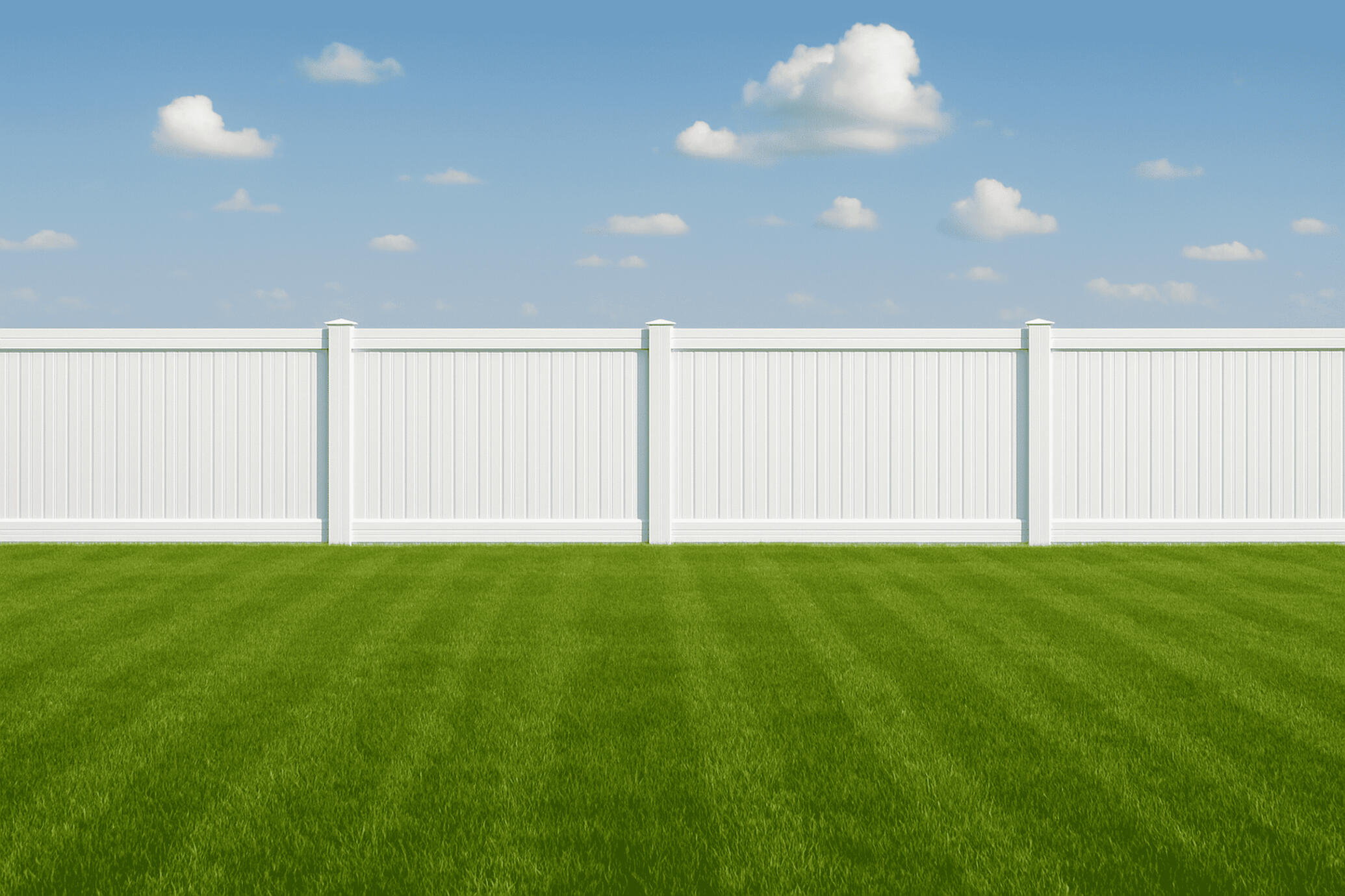 Vinyl White Fence